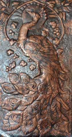 Картина «Жар-птица» (чеканка по меди)