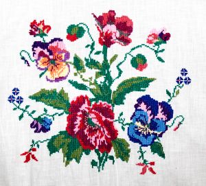 вышивка крестиком цветы (фото)