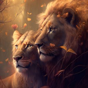 Картины со львами