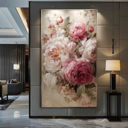 Эксклюзивная картина пионы ручная работа