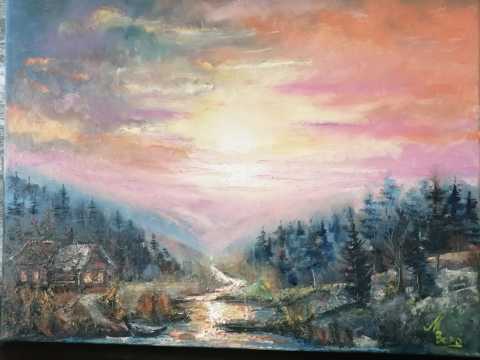 Закат на заимке