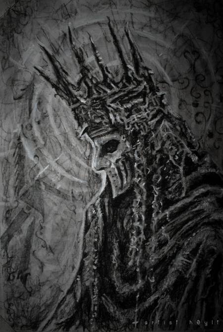 Рисунок в стиле хоррор/готика, А4