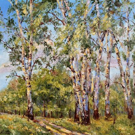 Тропинка в березовой роще