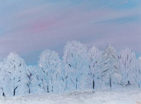 Деревья в снегу