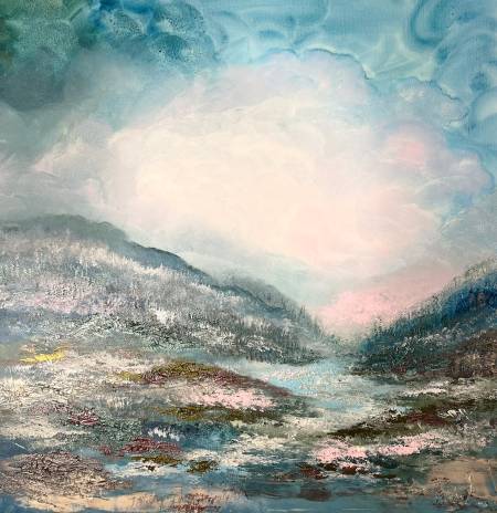 Пейзаж голубой