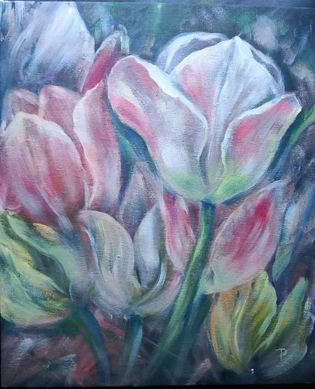 Картина тюльпаны авторская
