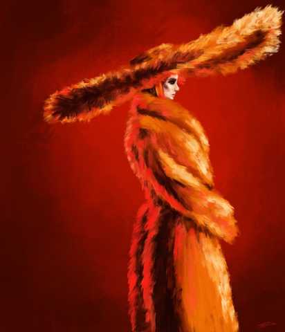 Женщина в красном