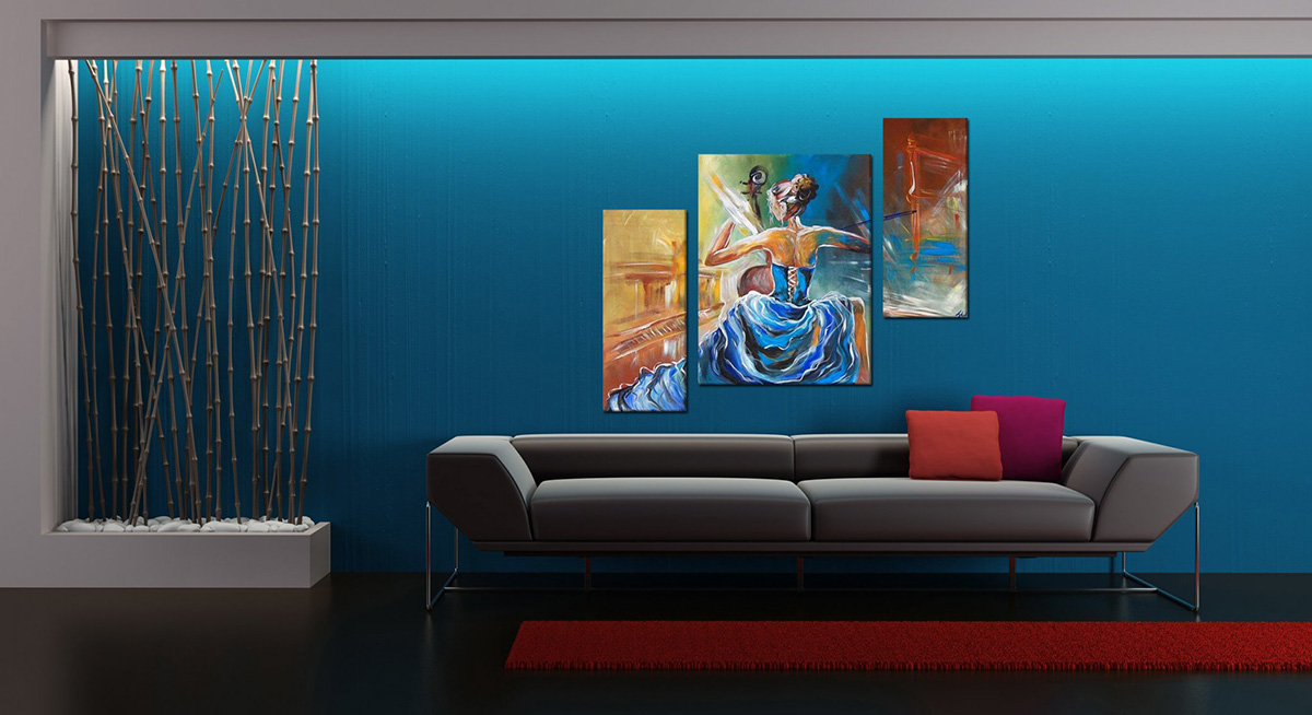 Фото на тему: Картины над диваном