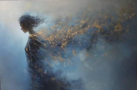 Авторская картина Силуэт Золотая мгла