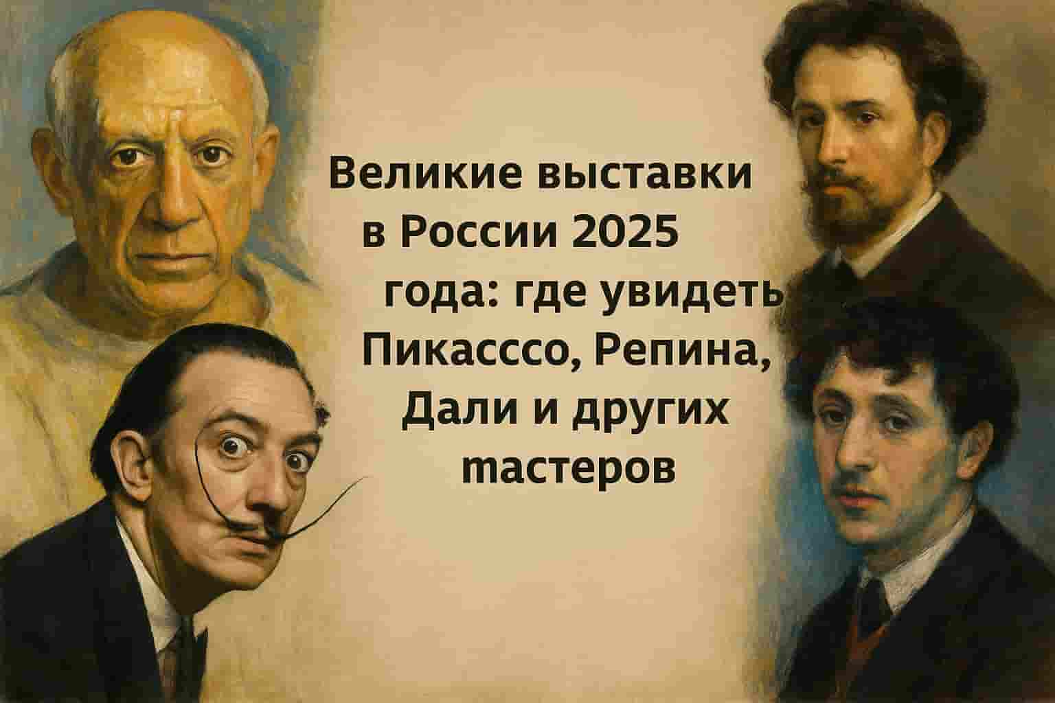 Великие выставки художников России 2025 — Пикассо, Репин, Дали, Шагал, Левитан