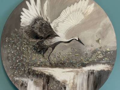 Журавль в полете