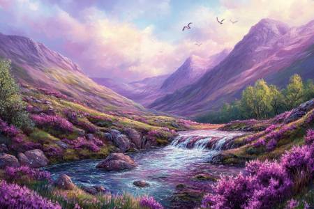 Картина маслом магия горных просторов