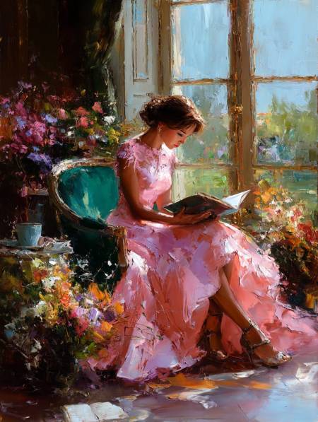 Картина маслом вдохновение в тишине