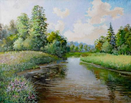 Лето на речке