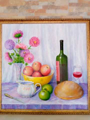 Хлеб. Фрукты. Вино