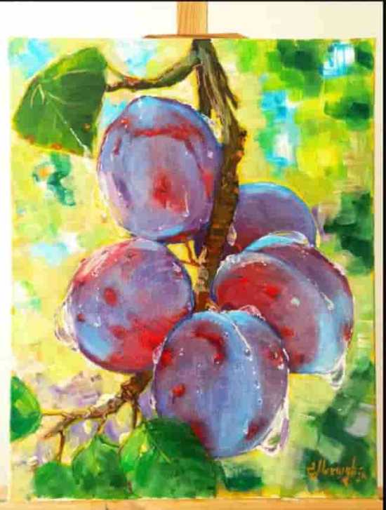 Слива после дождя. 