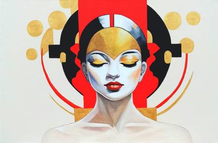 ГАРМОНИЯ ВНУТРИ, девушка, акрил 40х60