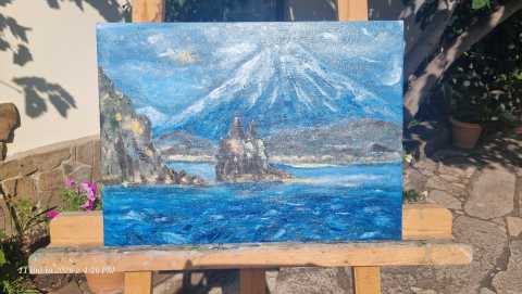 Корякская сопка,  Камчатка , масло , холст 