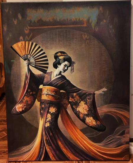 Гейша - японские интерьерные картины