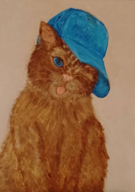 Кот в кепке