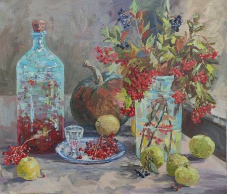 Натюрморт с калиновой настойкой