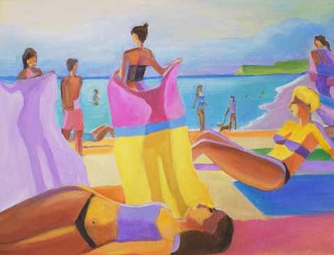 Пляж с девушками