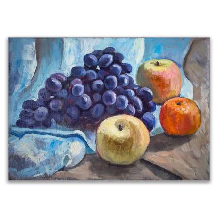 Виноград с яблоками и мандарином