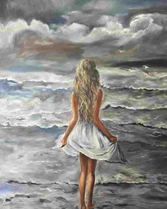 Размышления у моря Интерьерная картина