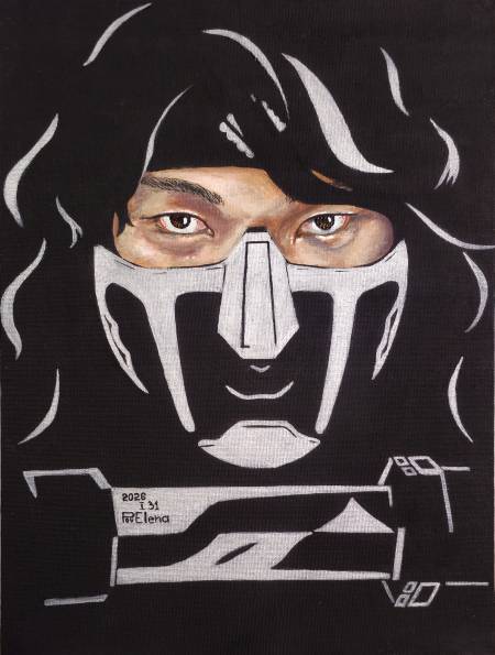 Взгляд из-под маски - Серебро на черном