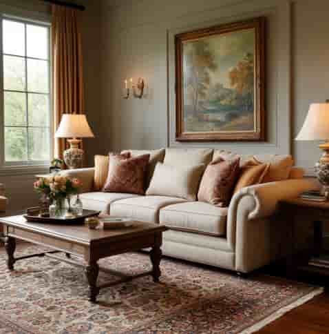 Большая картина в интерьере