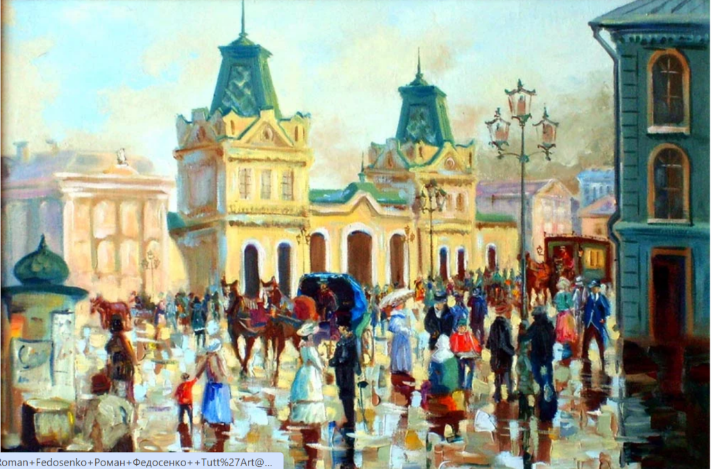 Картина Романа Федосенко с видом Минска