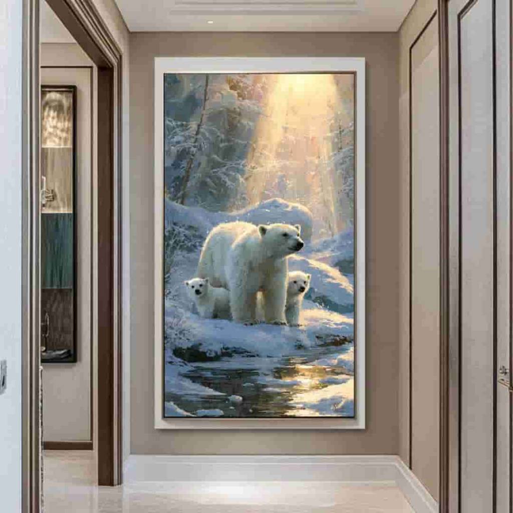 Картина с ярким акцентом в гостиной